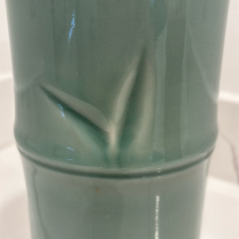 Japanese Ikebana Bamboo Ceramic Vase - Picture 3 of 7